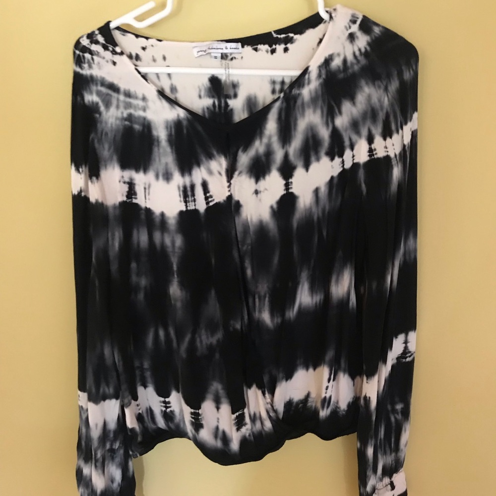 Open front tie-dye shirt